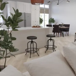 Merrick Lane Barstool Contemporary Black Faux Leather Backless Stool With Swivel Seat Height Adjustment And Footrest -Homcom Crosley Shop GUEST 2b42b616 c3f0 48a9 a0fc a322093d46cc