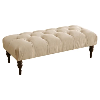 Edwardian Upholstered Tufted Bench - Skyline Furniture 6 Edwardian Upholstered Tufted Bench - Skyline Furniture - Image 4