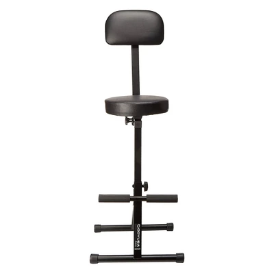 Odyssey DJ Musician Performer Chair Seat Padded Portable Stool With 300 Pound Weight Limit, Adjustable Height, And Back Rest, Black 3 Odyssey DJ Musician Performer Chair Seat Padded Portable Stool With 300 Pound Weight Limit, Adjustable Height, And Back Rest, Black