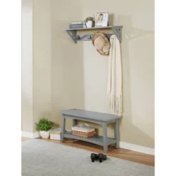 36" Craftsbury Entryway Bench Gray - Alaterre Furniture -Homcom Crosley Shop GUEST 2ba1621f 6e97 4829 abd7 bafc7b88827e