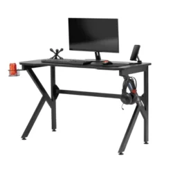 Saga PC Gaming Desk Black - Studio Designs -Homcom Crosley Shop GUEST 2c7c42be f9c6 4539 8b91 e238f2e9cded