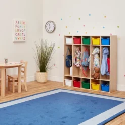 ECR4Kids Birch Streamline 5-Section School Coat Locker W 10 Bins, Storage With Hooks -Homcom Crosley Shop GUEST 2caa4594 b69a 4d36 a801 250264180685