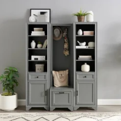 3pc Tara Entryway Set - Hall Tree And 2 Linen Cabinets Distressed Gray - Crosley 18 3pc Tara Entryway Set - Hall Tree And 2 Linen Cabinets Distressed Gray - Crosley -Homcom Crosley Shop GUEST 2d003286 287e 4afe 97a4 1d3276d175d9