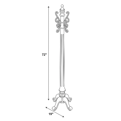 Lucas Coat Rack Warm Nut Brown - Powell Company 7 Lucas Coat Rack Warm Nut Brown - Powell Company - Image 5