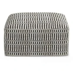 Wonda Square Woven PET Polyester Pouf Black/White - WyndenHall -Homcom Crosley Shop GUEST 2e67f8c8 b96c 468c b8d0 709b2fb030d2
