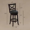 Hastings Home 29-Inch Swivel High Back Bar Stool With 360 Degree Rotating Seat, Black 2 Hastings Home 29-Inch Swivel High Back Bar Stool With 360 Degree Rotating Seat, Black -Homcom Crosley Shop GUEST 2e830d35 26ee 47a6 93e4 a5c00eea9cc7