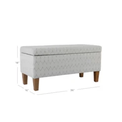 Large Textured Storage Bench - HomePop