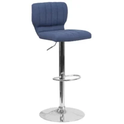 Flash Furniture Contemporary Vinyl Adjustable Height Barstool With Vertical Stitch Back And Chrome Base -Homcom Crosley Shop GUEST 2f5e0792 307c 45c5 ad64 db6a9b2118d1