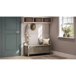 44" Norfolk Solid Wood Entryway Storage Bench - WyndenHall 23 44" Norfolk Solid Wood Entryway Storage Bench - WyndenHall -Homcom Crosley Shop GUEST 2fc0279e 7242 47f4 8348 7112c427272a