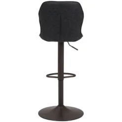 Nanterre Upholstered Bar Chair Vintage Black - ZM Home -Homcom Crosley Shop GUEST 3029e7a3 4590 4601 b054 cfb31f5f1b6c