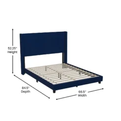 Merrick Lane Modern Upholstered Platform Bed Frame With Padded, Tufted Wingback Headboard And Wood Support Slats, No Box Spring Required -Homcom Crosley Shop GUEST 30fb0e31 4431 4f82 9d5a 4478b3024495