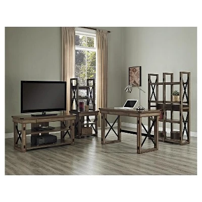 Hathaway Wood Veneer Entryway Hall Tree With Bench Rustic Gray - Room & Joy 5 Hathaway Wood Veneer Entryway Hall Tree With Bench Rustic Gray - Room & Joy - Image 3