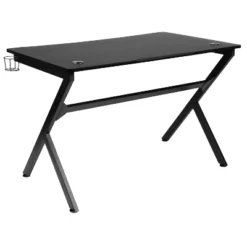 Flash Furniture Gaming Desk 45.25" X 29" Computer Table Gamer Workstation With Headphone Holder And 2 Cable Management Holes -Homcom Crosley Shop GUEST 3128ea5b 3901 46e6 9d62 c9c7d70888b3