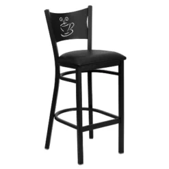 Flash Furniture Black Coffee Back Metal Restaurant Barstool -Homcom Crosley Shop GUEST 31863871 e77b 4a5d 9b4c 75041d653678