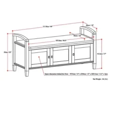 44" Norfolk Solid Wood Entryway Storage Bench - WyndenHall 22 44" Norfolk Solid Wood Entryway Storage Bench - WyndenHall -Homcom Crosley Shop GUEST 31ee9dc9 63be 4c1b b410 4b0d2fd68280