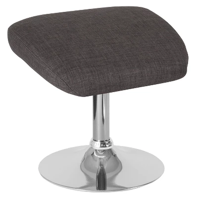 Merrick Lane Fabric Ottoman Footrest With Round Metal Base 13 Merrick Lane Fabric Ottoman Footrest With Round Metal Base - Image 11