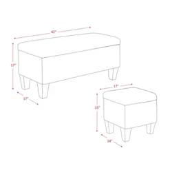 Everett Storage Ottoman Set - Picket House Furnishings -Homcom Crosley Shop GUEST 32ec3643 9881 4d8b 9234 06461f552753