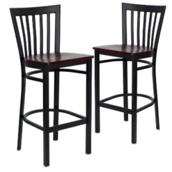 Emma And Oliver 2 Pack School House Back Metal Restaurant Barstool -Homcom Crosley Shop GUEST 32f99350 1293 4d03 b793 730854aa1e7a
