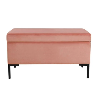 Medium Storage Bench With Metal Legs - HomePop 14 Medium Storage Bench With Metal Legs - HomePop - Image 12