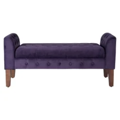 Velvet Tufted Storage Settee Bench - HomePop -Homcom Crosley Shop GUEST 330a7f52 ef2b 4358 8802 4c254e81d406