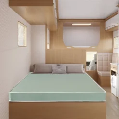 Continental Sleep, 4-Inch High-Density Foam Vinyl RV Mattress Replacement, Good For Trailers, Camper Vans And Other Furniture Application, Green