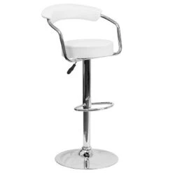 Flash Furniture Contemporary Vinyl Adjustable Height Barstool With Arms And Chrome Base -Homcom Crosley Shop GUEST 3366766e b9f0 4809 84e0 86e648d1977c