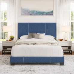 Full Lucena Linen Upholstered Full Bed Frame Blue Boyd Sleep Eco Dream -Homcom Crosley Shop GUEST 33c66906 3dda 42e2 a04f 6e3937dcad44