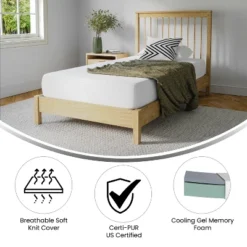 Emma And Oliver CertiPUR-US Certified Memory Foam Mattress Infused With Charcoal & Green Tea Cooling Gel -Homcom Crosley Shop GUEST 3558f1db b956 4cda 8626 821fd122d14d