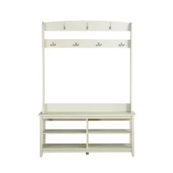 Saint Birch Hawksbury Modern Hall Tree & Shoe Bench, Antique White 6 Saint Birch Hawksbury Modern Hall Tree & Shoe Bench, Antique White -Homcom Crosley Shop GUEST 3593e69f 1314 4e63 8846 eab710c9cf06