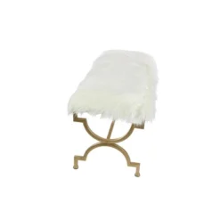 Faux Fur Cushion Bench White - Olivia & May 8 Faux Fur Cushion Bench White - Olivia & May -Homcom Crosley Shop GUEST 35cdf7b5 f4af 4682 95a2 82091691321e