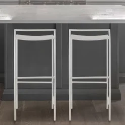 JONATHAN Y Svelte Coastal Contemporary Iron Saddle-Seat Low-Back Bar Stool With Foot Rest -Homcom Crosley Shop GUEST 35d4c7ec b8fb 4f54 8742 736007abc031