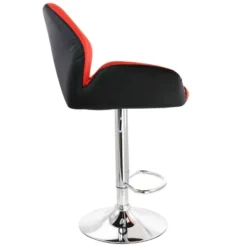 Elama 2 Piece Adjustable Faux Leather Bar Stool In Red And Black With Chrome Base -Homcom Crosley Shop GUEST 35e4a89e 91c2 4db3 be70 0f3d2ccc76f8