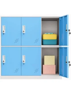 MECOLOR 35.4 In. Multipurpose Kids, Adults Locker Metal 6 Door Storage Cabinet Room Organizer With Lock For Clutter, Toys, Clothes, Shoes, Bags, Backpacks -Homcom Crosley Shop GUEST 3612bde9 ade9 4ba1 b70c 194a54eb2864