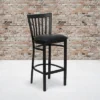 Flash Furniture Black School House Back Metal Restaurant Barstool -Homcom Crosley Shop GUEST 369e3bf6 c1e6 44be 964a 02f5bc8bac6a