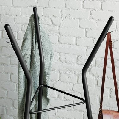 Boulevard Café Coat Tree With Shelves Black - Sauder 6 Boulevard Café Coat Tree With Shelves Black - Sauder - Image 4