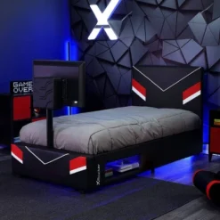 Orion ESports Gaming Bed Frame With TV Mount For TVs Up To 32" Black/Red - X Rocker 20 Orion ESports Gaming Bed Frame With TV Mount For TVs Up To 32" Black/Red - X Rocker -Homcom Crosley Shop GUEST 37abe1a4 c722 4226 b7cc 1e419d314dfa