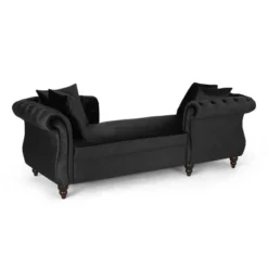 Houck Modern Glam Tufted Velvet Tete-A-Tete Chaise Lounge With Accent Pillows - Christopher Knight Home -Homcom Crosley Shop GUEST 3803601d 0bac 474a 80eb 1e6208ee29e0