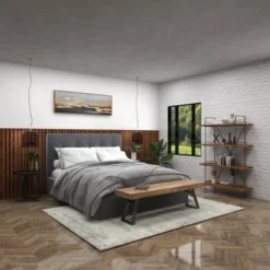 Natural Solid Wood Bench Light Brown - Olivia & May -Homcom Crosley Shop GUEST 38b7c232 2383 413a a3a8 79584bce9458