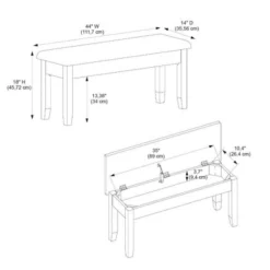 Emma Storage Bench - Powell Company 30 Emma Storage Bench - Powell Company -Homcom Crosley Shop GUEST 38e53e1e 216f 4d20 8697 fcd9da1b7edf