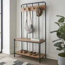 Camino Hall Tree Wood And Frame Brown /Black - Steve Silver Co. -Homcom Crosley Shop GUEST 39644817 b70c 4459 bcdf 2a2994c125d8