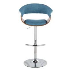 Set Of 2 Vintage Mod Upholstered Barstools Blue/Walnut - Lumisource 13 Set Of 2 Vintage Mod Upholstered Barstools Blue/Walnut - Lumisource -Homcom Crosley Shop GUEST 3966eef5 8fd2 4620 a5f1 1df3dc501537