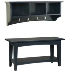 Shaker Cottage Storage Coat Hook With Bench Set - Alaterre Furniture -Homcom Crosley Shop GUEST 3a0bbce8 1d9e 453c b27e 6d31df20f77e