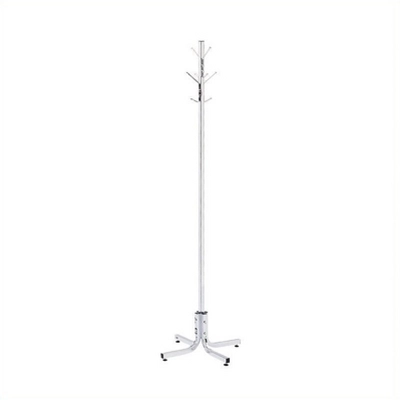 Steel Chrome Standing Coat Rack In Silver-Pemberly Row 3 Steel Chrome Standing Coat Rack In Silver-Pemberly Row