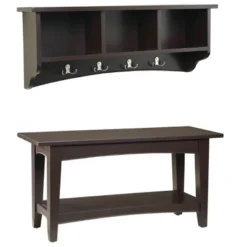 Shaker Cottage Storage Coat Hook With Bench Set - Alaterre Furniture -Homcom Crosley Shop GUEST 3b268fe4 b9a0 45a9 82c3 189c59b9cf33