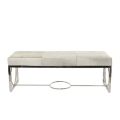 Contemporary Decorative Stainless Steel Cowhide Bench Silver - Olivia & May 19 Contemporary Decorative Stainless Steel Cowhide Bench Silver - Olivia & May -Homcom Crosley Shop GUEST 3b8c1799 611b 4682 bcc0 d9fbc0f95217