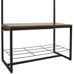 Sunnydaze Decor Sunnydaze Indoor Industrial-Style Hall Tree Bench With Coat/Shoe Rack - MDP Shelves With Powder-Coated Steel Frame - Brown - 67 In -Homcom Crosley Shop GUEST 3c7e2ed8 a0de 46d0 bf1d d1566ab94ce5