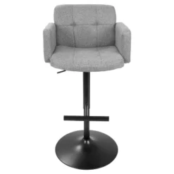 Stout Contemporary Adjustable Barstool Black/Gray With Swivel - Lumisource -Homcom Crosley Shop GUEST 3ca4d5e5 6966 435a a43b 6318becc12e8