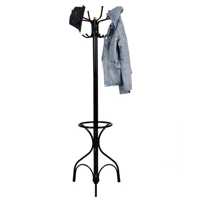 Costway Metal Coat Hat Rack Organizer Clothes Hanger Hooks Tree Stand Umbrella Holder 3 Costway Metal Coat Hat Rack Organizer Clothes Hanger Hooks Tree Stand Umbrella Holder