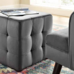 Contour Tufted Button Cube Performance Velvet Ottoman - Modway -Homcom Crosley Shop GUEST 3cceaf5f c749 44a5 b2ef bc41c23b1a5b
