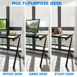 Costway Gaming Desk Computer Desk PC Laptop Table Workstation Home Office Ergonomic New -Homcom Crosley Shop GUEST 3ccf423c 8c83 47df 921b ea2b2793ee6c